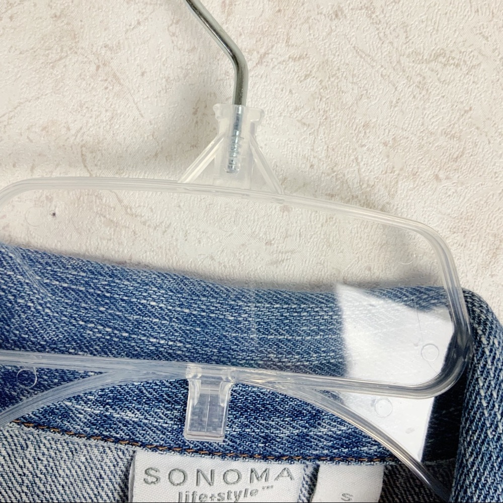 Sonoma distressed denim button up vest - Picture 4 of 8